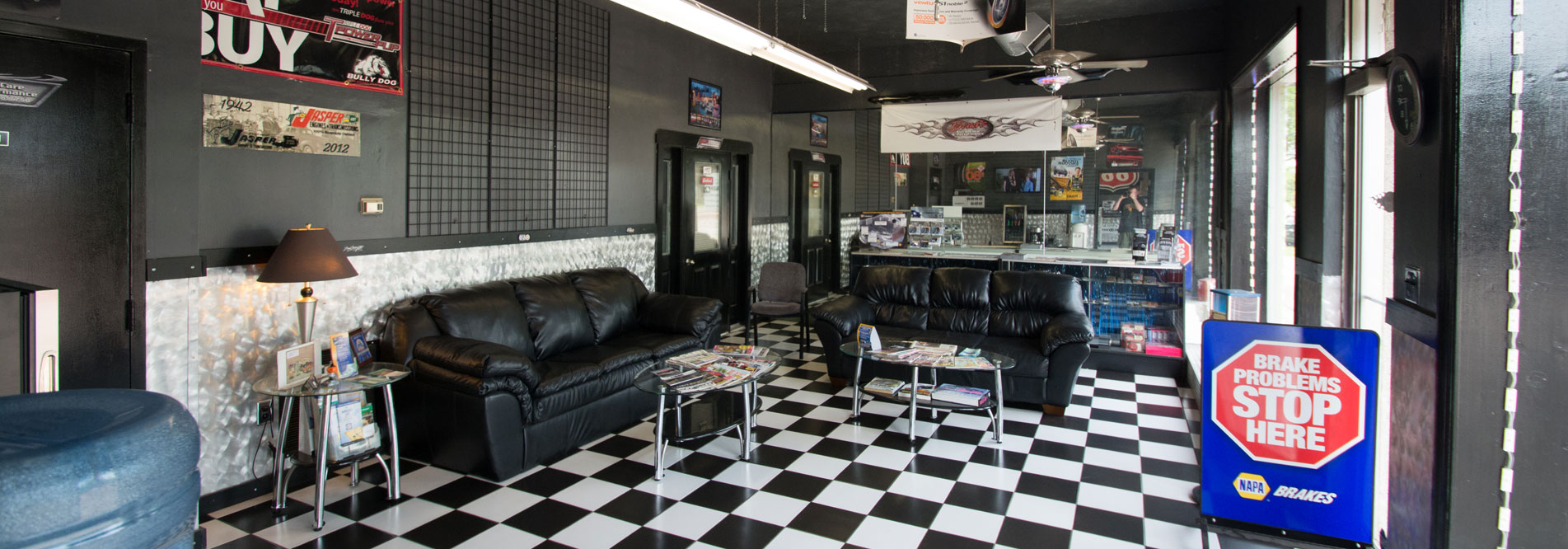 Bond's Auto Care & Performance mechanic shop interior